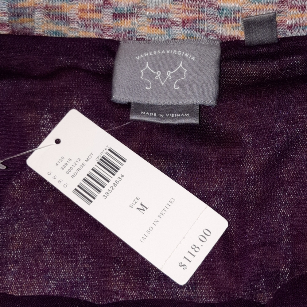 ANTHRO Parque Knit Maxi Skirt Asymmetric Swing Sz M Vanessa Virginia - Picture 8 of 10